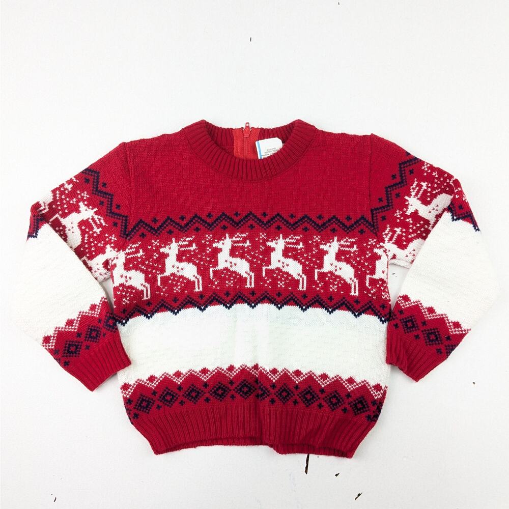 Vintage Knit Reindeer Sweater
